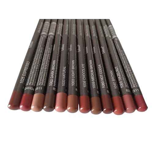 12pc Ultra Fine Lip &Eye Liner Brown Set
