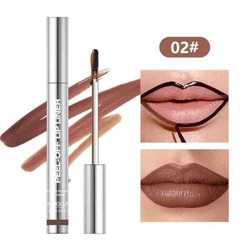 4Pcs Peel Off Lip Liner Stain Set - Long-Lasting, Smudge-Proof, Waterproof Nude Matte Lip Tint, Non-Fading Peel Off Lip Color, Effortless Precision & Full Coverage, 24H Color Hold