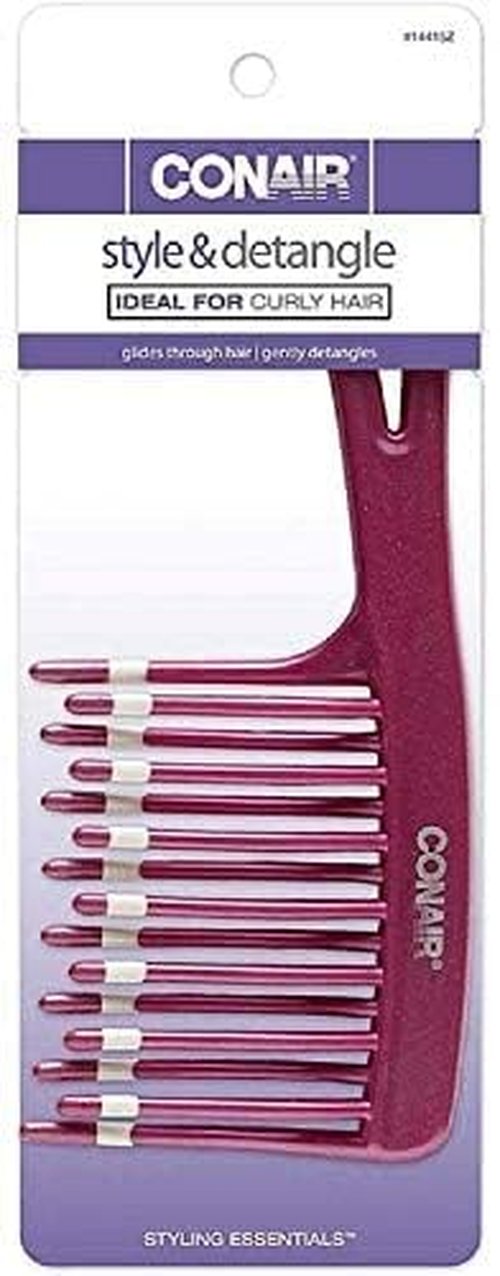 Conair Styling Essentials Detangle Comb - Effortless Styling & Tangle-Free Hair | Pack of 3