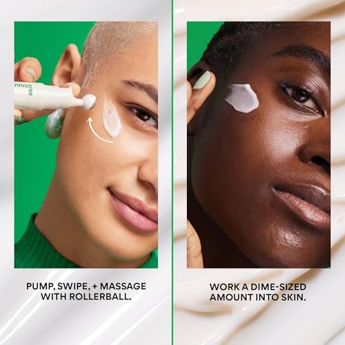 innisfree Green Tea Depuff + Hydrate Duo, Green Tea Caffeine Eye Serum + Green Tea Hyaluronic Cream, Korean Skincare with Eye Roll On and Cream for Hydrated, Glowing Skin