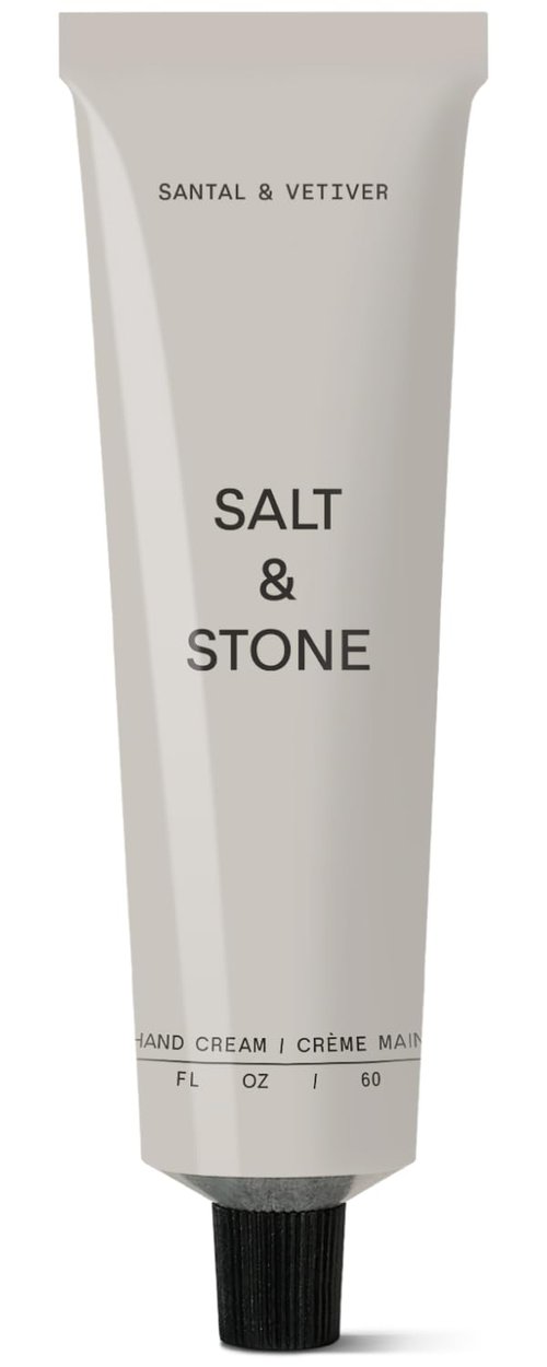 Salt & Stone Hand Cream - Hydrating & Nourishing Formula for Dry Cracked Hands | Fast-Absorbing | Santal & Vetiver 2 fl oz