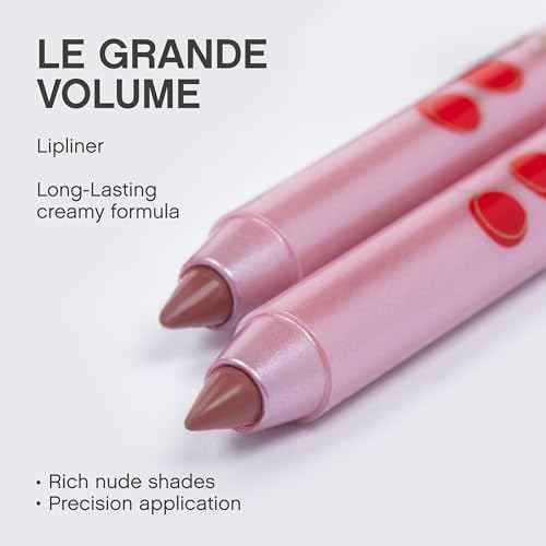 Vivienne Sab? Gel Lipliner Le Grand Volume ? Long-Lasting Smudge-Proof Lip Liner & All-Over Lip Color, Creamy Precision Formula, Hydrating & Comfortable Wear, 02 Warm Nude