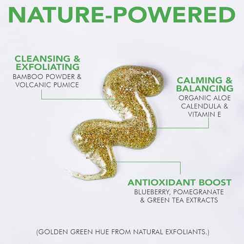 Facial Scrub Exfoliator - USA Made with Natural & Organic Ingredients, Gentle Exfoliating Face Wash for Sensitive & Acne Prone Skin, Microdermabrasion Scrub, Removes Dead Skin Cells (2 Fl Oz)