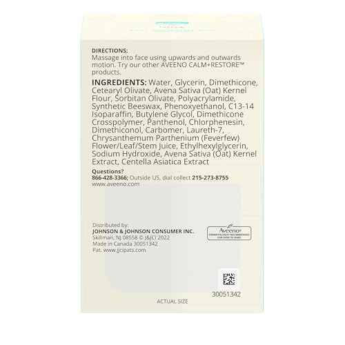 Aveeno Sensitive Skin Moisturizer Bundle, Calm + Restore Oat Gel Facial Moisturizer, 1.7 oz, & Trial Size Daily Moisturizing Cream + Prebiotic Oat, 0.5 oz, Fragrance-Free, Two Items