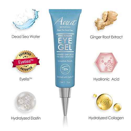 Puffy Eye GEL Instant results ? Naturally rapid reduction eye gel, Eliminate Wrinkles, Puffiness and Bags ? Hydrating Eye Gel w/Green Tea Extract by Aqua Mineral ? 1 oz