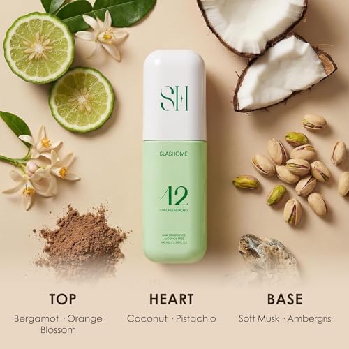 slashome Hair Perfume for Men & Women – Citrus Ocean, Alcohol-Free Moisturizing Hair & Body Mist, Long-Lasting Citrus Woody Fragrance for Hair, Wigs & Fabric, 100ml, Father’s Day & Birthday Gift