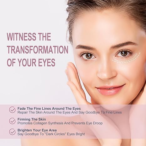 Temporary Eye Tightener Eye Cream,Instant Reduces Under-Eye Bags,dark circles,daily anti-aging,eye cream quick repair wrinkles,contains retinol and hyaluronic acid anti-aging,reduce fine lines 0.68 oz