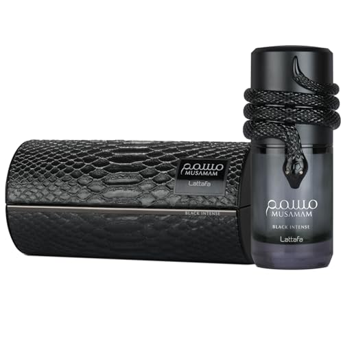 Lattafa Musamam Black Intense ? Spicy, Woody, Amber, Aromatic ? Eau de Parfum Spray Long-Lasting Fragrance for Unisex, 3.4 Ounce / 100 ml