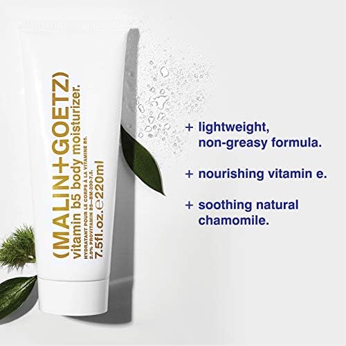 MALIN+GOETZ Vitamin B5 Body Moisturizer - Hydrating Bergamot-Scented Cream with Shea Butter & Oat | Non-Greasy for All Skin Types