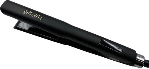 GoNaked Titanium Hair Straightener, Professional Styling Tool for Hair, Salon-Quality High Heat 480 Degree Flat Iron with Carrying Case 1.25" Floating Titanium Plates