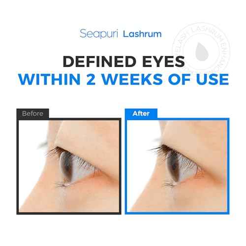 Lashrum Eyelash Enhancing Serum | Lash Growth Serum with Caffeine, Peptide & Biotin | for Longer, Fuller Lashes | Dual Brush for Precise & Full Application | Non-Irritating, Daily Use