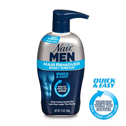 Nair Men Hair Remover Body Cream, Body Hair Remover for Men, 13 Oz Bottle
