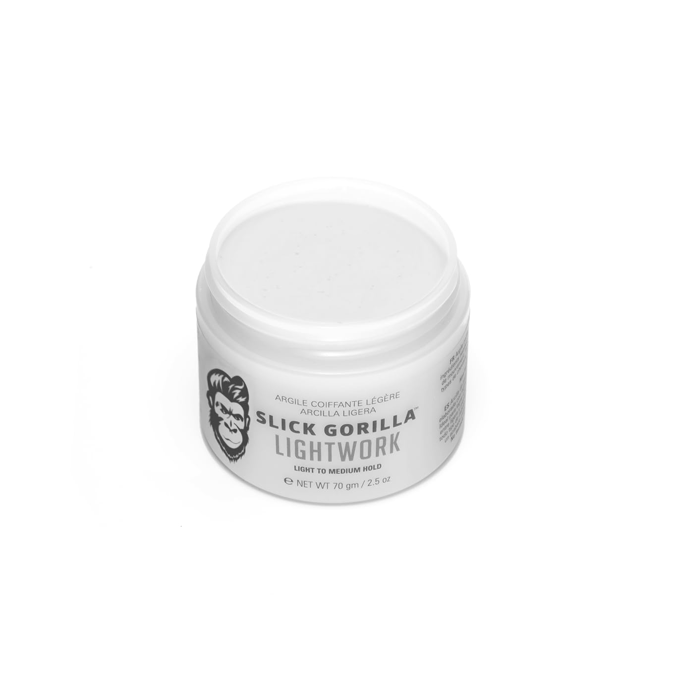 Slick Gorilla Lightwork Matte Hair Clay - Flexible Hold & Natural Texture | 2.5 oz Water-Based Grooming Clay