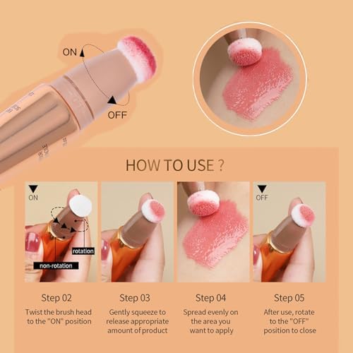 Skiennix Contour Wand & Blush Wands Duo - 2-In-1 Liquid Contour & Blush Stick for Women, Cream Makeup