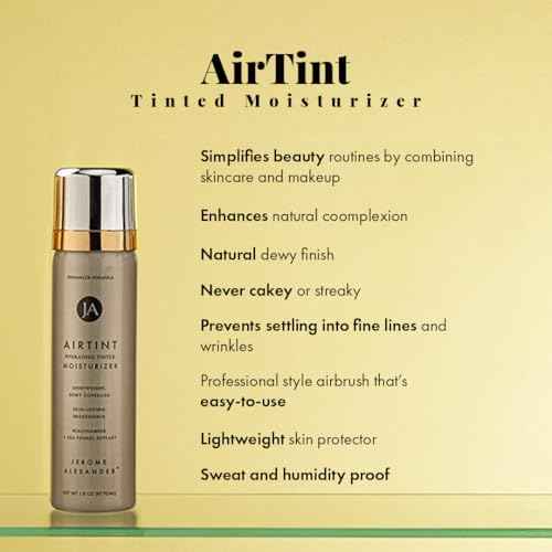 Jerome Alexander MagicMinerals AirTint Tinted Moisturizer AirBrush Spray Light | Tinted Moisturizer Spray with Anti-Aging Ingredients | Fair |2PC