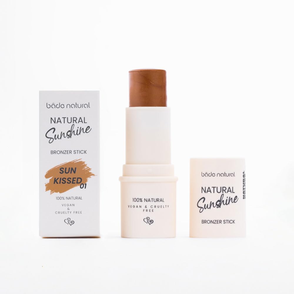 Bade Natural Bronzer Stick - Sun Kissed 01 | 100% Natural Creamy Contour & Glow, Hydrating & Blendable