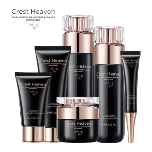 LuxeGlow 6-Piece Women's Facial Kit - Radiant Skin Care & Anti-Aging Moisturizing Set