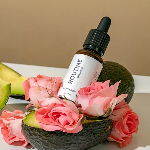 Routine Wellness Hair Treatment Serum for Thinning Hair - Rosemary, Tea Tree & Argan Oils Blend for Strength, Shine & Softer Hair - Clean Ingredients, All Hair Types - 30ml