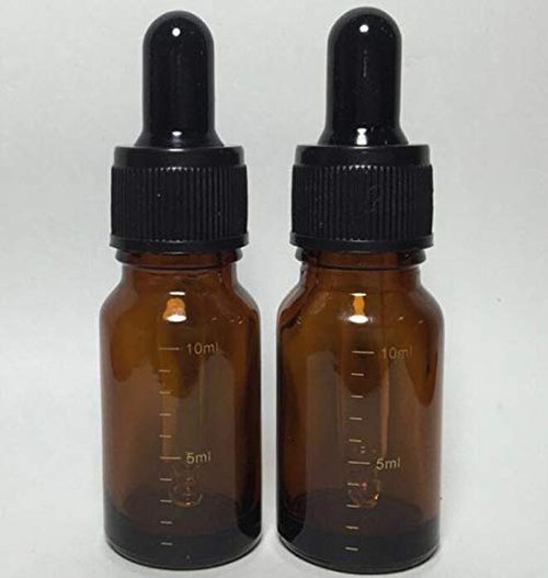 3 Pcs 30ml 1oz Empty Refillable Amber Glass Graduated Dropper Bottle Essential Oil Cosmetics Elite Fluid Container Jar Pot Holder with Glass Pipette Dropper