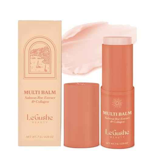 LE GUSHE All-in-One Face Balm Stick - Under Eye Brightener, Anti-Aging Under Eye Balm Stick with Salmon Roe Extract & Collagen - For Fine Lines & Wrinkles - Use on Face, Forehead, Neck