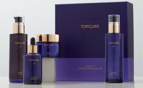 CHARMZONE TopClass Lifting 7th Skincare Set - Korean Anti-Aging 4-Piece Firming & Hydrating Set with Toner, Emulsion (4.05 fl oz) & Cream (1.69 fl oz)