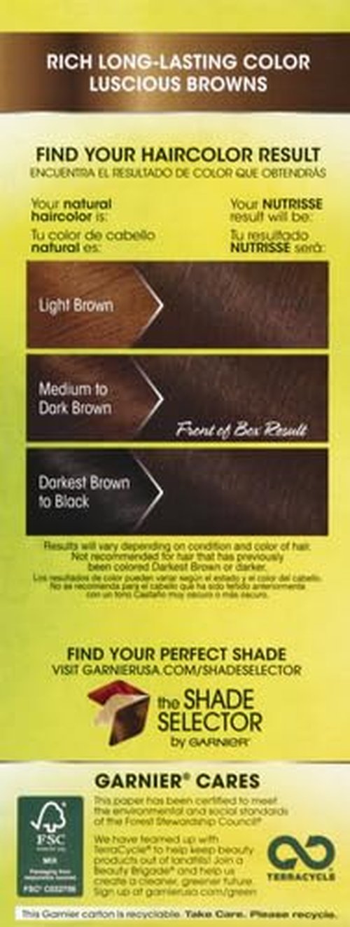 Garnier Nutrisse Ultra Crème Hair Color, Permanent Hair Dye with 100% Gray Coverage, Vegan & Cruelty-Free, 40 Dark Brown (Dark Chocolate), 2 Count