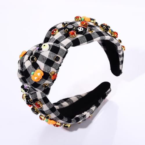 Thanksgiving Crystal Velvet Headband Cross Knotted Turban Headdress Colorful rhinestone Statement Wide Hair Band Hoop Accessories For Women Girls