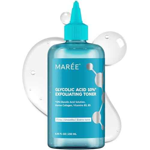 MAREE Glycolic Acid Toner 10% - Exfoliating Toner for Face - Glycolic Acid Face Exfoliator - Face, Scalp & Underarms Exfoliant Spray Alternative - Facial Toner for Women - Acido Glicolico para Manchas