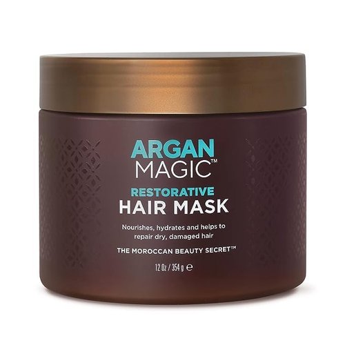 Argan Magic Restorative Hair Mask - Protein-Rich Hydrating Treatment for Damaged Hair | Paraben-Free, 12 oz