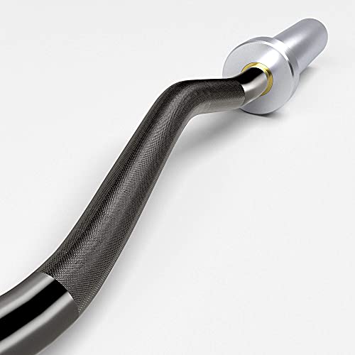 Olympic Barbell EZ Bar Curl Bar 4ft/5ft/7ft for 2 Inch Weight Plates, Perfect for Home Fitness (300lb/330lb/400lb/700lb/1000lb/1500lb)