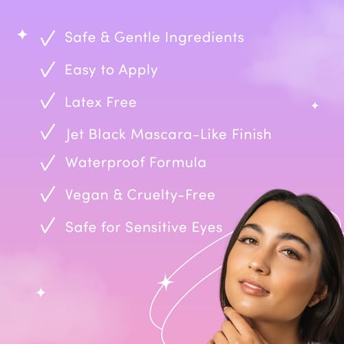 Lilac St - PRO Lash Glue (Black) - Lash Cluster Glue - Quick Dry Formula - Mini Mascara Wand Applicator - Strong & Flexible Hold - Waterproof - Sensitive Eyes Safe - Cruelty Free, Vegan, Women Founded