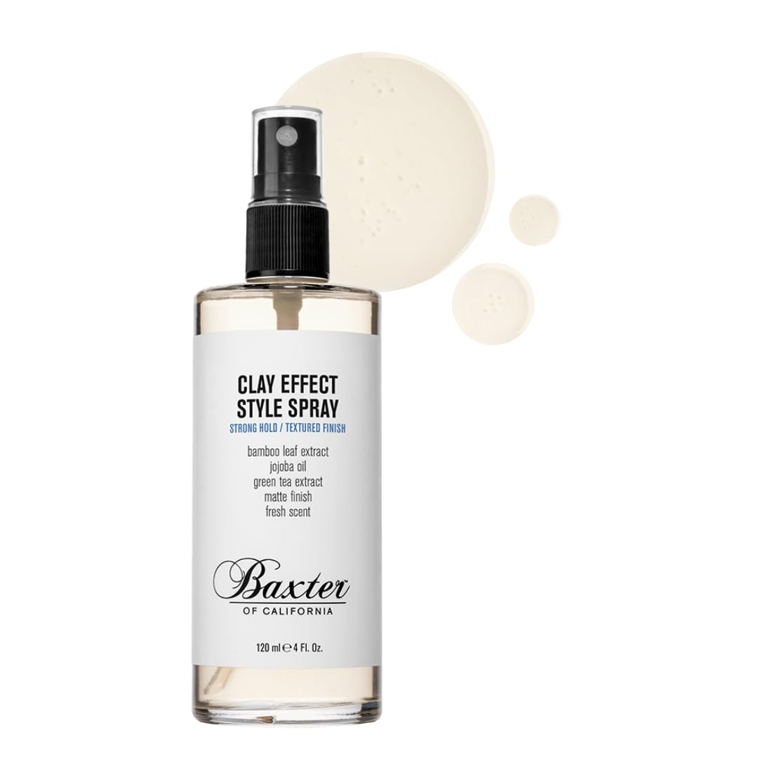 Baxter of California Clay Effect Spray for Men - Strong Hold Hair Styler with Textured Finish