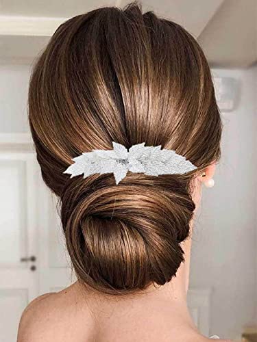 Yean Bride Wedding Hair Comb Leaf Hair Piece Bridal Hair Accessories for Women and Girls (Gold)