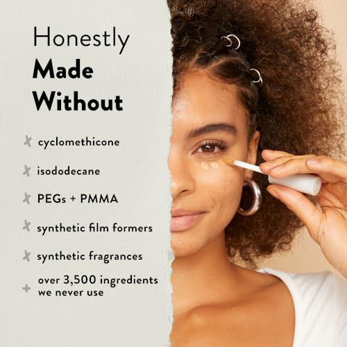 Honest Beauty Fresh Flex Concealer with Niacinamide + Vitamin E + Hyaluronic Acid | Vegan + Cruelty free | Toffee, 0.17 fl oz