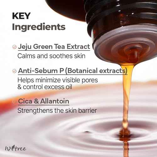 ISNTREE Green Tea Fresh Toner 200ml, 6.76 fl.oz | Korean Skincare | Toner for Oily Skin | Sebum Control | Hydrating and Refreshing