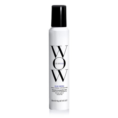COLOR WOW Color Control Purple Toning Foam - Eliminate Brassiness in Blonde & Gray Hair, Alcohol-Free Formula