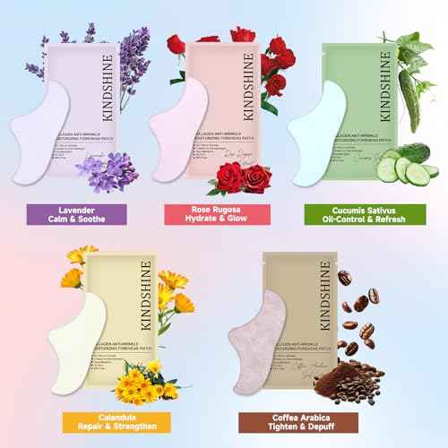 40PCS Forehead Wrinkle Patches, Forehead Face Masks, Anti Wrinkle Facial Patches with Hyaluronic Acid & Collagen, Overnight Forehead Patches for Wrinkles Smoothing