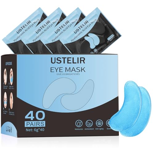 Under Eye Patches, 20 Pairs Eye Mask for Dark Circles,Puffy Eyes,Undereye Bags,Wrinkles,Eye Mask Patches with Hyaluronic Acid, 24K Gold,Rose & Aloe Vera,Eye Treatment Skin Care for Men & Women Gift