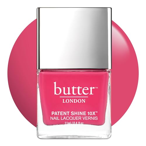 butter LONDON Patent Shine 10X Nail Lacquer, Gel-Like Finish, Chip-Resistant Formula, 10-Free Formula, Cruelty-Free, Polymer Technology, Flusher Blusher