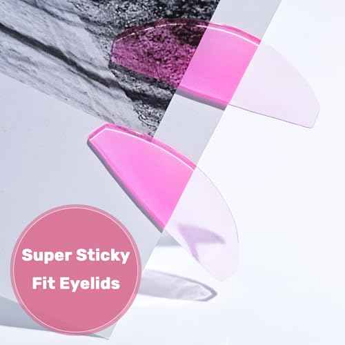 Lash Lift Shields Flat, Lomansa Korean Lash Lift Pads Super Sticky Glueless For NO.1 Perm Soften Lash Lift Rods (Rose)