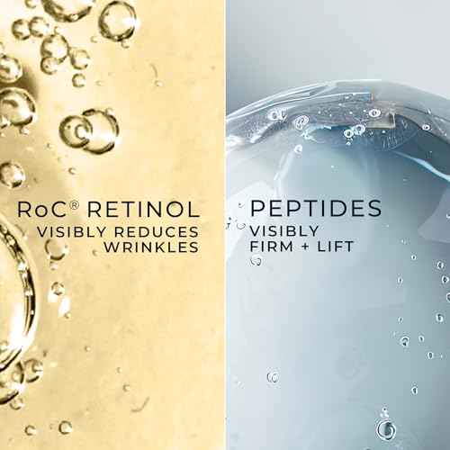 RoC Derm Correxion Dual Eye Cream with Advanced Retinol + Peptides for Puffy Eyes and Dark Circles, (.68 oz) with Retinol Under Eye Cream Packette