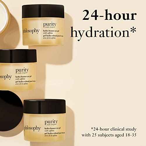 philosophy purity made simple hydra-bounce eye gel - with meadowfoam seed oil, shea butter & gingko extract ? provides 24-hour hydration for brighter & smoother skin - 0.5 fl oz