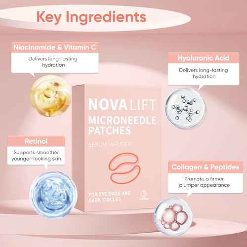 MicroGlow Eye Patches,Under Eye Patchs Hyaluronic Acid Eye Mask for Dark Circles for Women, Forehead Wrinkle & Smile Line Patches (1BOX(3 Pairs))