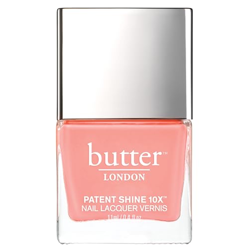 butter LONDON Patent Shine 10X Nail Lacquer, Helps Protect & Strengthen Nails, Gel-Like Finish & Chip-Resistant, 10-Free Formula, Vegan, Cruelty & Paraben Free, Hottie Tottie