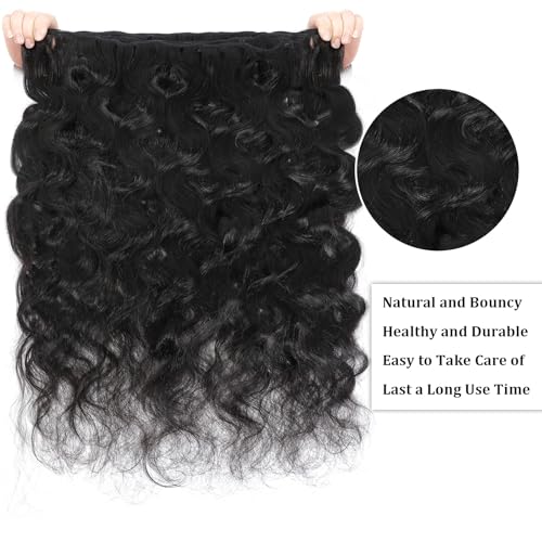 16A Raw Body Wave Bundles Human Hair 100% Human Hair Bundles,Triple Lifespan Virgin Remy Hair Extensions,Keep Texture Silky Soft After Multiple Washes (Body Wave 1 Bundle, 28 Inch)