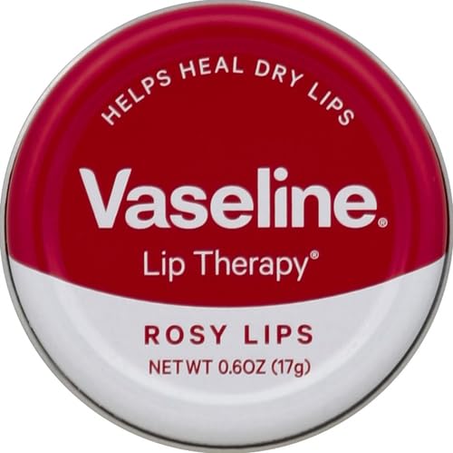 Vaseline Lip Therapy Balm - Rosy Lips Moisturizing Formula | 0.6 oz Tin