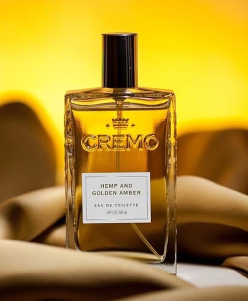 Cremo Hemp & Golden Amber Cologne Spray, A Unique Yet Sophisticated Blend of Hemp, Ginger and Golden Amber, 3.4 Fl Oz