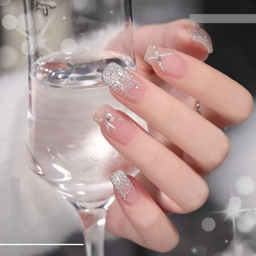 GAOY Glassy Cat Eye Gel Nail Polish, 16ml Glitter Holographic Nail Polish with Magnet, Reflective Translucent UV Gel, 2062 Pale Blush