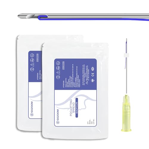 SOZOOM Pdo Threads for Eyes Lift, PDO Thread Eyes Fine Lines Under the Eyes Restore Skin's Firmness & Elasticity (20pcs-30G-25mm)