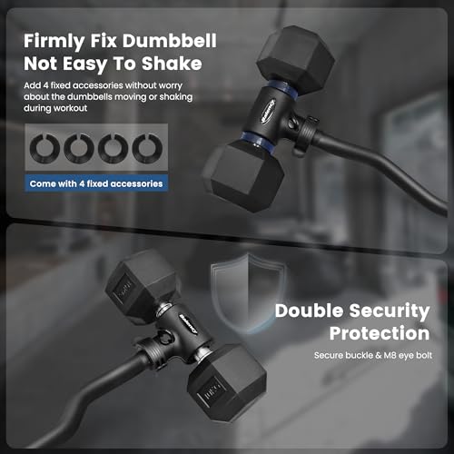 Dumbbell Converter, Convert Dumbbells to Curl Bar, Dumbbell Barbell Converter Bar, Balency EZ Curl Bar for Home Gym Workout, Adjustable Weight & Up to 200LB Capacity Weight Curl Bar for Weight Lifting
